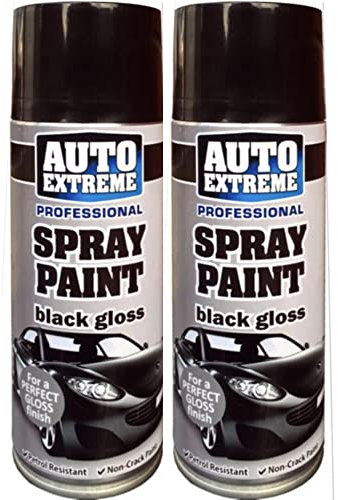 MUSAN Black Gloss Spray Paint 400ml - Multipurpose Quicky Dry Interior & Exterior Use - Premium Quality Perfect Finisher - Ideal for Cars, Bikes, Vans, Metal and Wood (2)