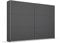 Rauch Möbel Aurelio Schrank Kleiderschrank Schwebetürenschrank, Grau metallic, Schwarz, 2-türig, inkl. 3 Kleiderstangen, 3 Einlegeböden BxHxT 261x210x59 cm