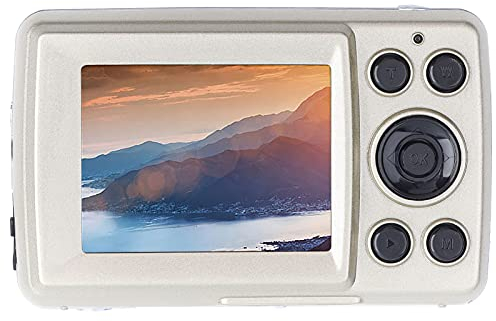 Mini Videocamera Digitale HD da Esterno 16MP 720P 30FPS Zoom 16X, Stabile e Durevole, Zoom Digitale 16X, Ampio Schermo da 2,4 Pollici, Compatta e Leggera (Oro)