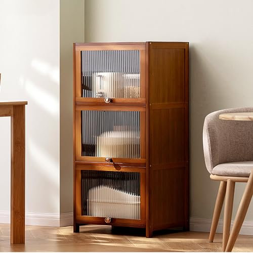 JSWHYBD Küchenschrank Kabinett Geschlitzte Küchenregale Multifunktionaler Mehrschichtiger Aufbewahrungsschrank Schmaler Sideboardschrank Geringer Platzbedarf, Geeignet Für Kleine Ecken Im Haus Braun