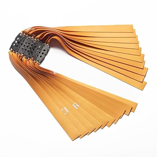 tetotak 11pcs Slingshot Rubber Bands Heavy Duty Flat Thickness 0.85-1.2mm Replacement Latex Catapult Shooting Hunting Powerful Professional