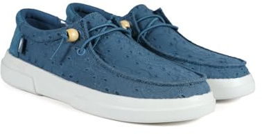 WALK IN PITAS | Kila | Damen-Mokassins | Bootsschuhe | Toe Shoes | Slip on Loafer | Sneakers | Sommerschuhe | Schlupfschuhe | Freizeitschuhe | PITAS Schuhe | Blau 37