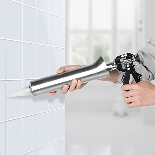 Pistolet à Calfeutrer Robuste pour Carreaux de Céramique en Acier Inoxydable, Outil de Jointoiement de Mortier Efficace pour Les Travaux de Ciment et de Carrelage