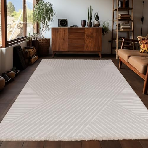 Ayyildiz Moderne Vintage Teppiche für Dein Wohnzimmer - stilvoll und gemütlich, Waschbar bis 30 Grad, Größe:160 x 230 cm, Farbe:Beige