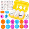 JoyGrow Passende Eier 6PCS Montessori Eier Spielzeug Farb und Formerkennung Sortierer Puzzle-Fähigkeiten Lernspielzeug für Kinder und Kleinkinder für Oster Weihnachten Kindertag (6PCS)