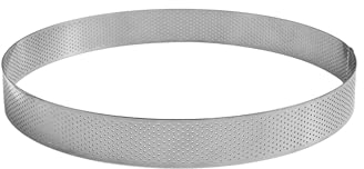 GOBEL - Cercle à Tarte Perforé - Cercle à Patisserie Perforé - INOX - Ø 10 cm - Hauteur 3,5 cm - Qualité professionnelle - Fabriqué en France