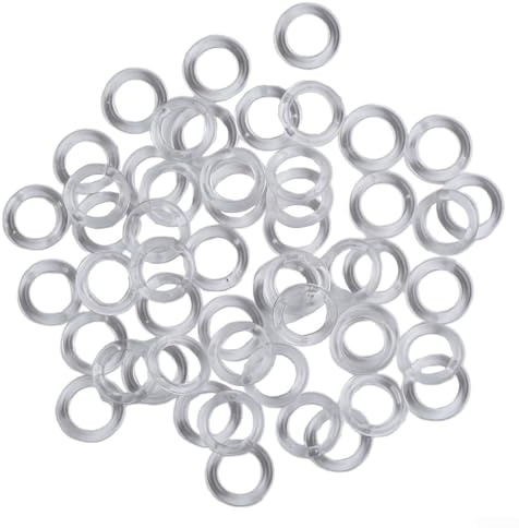 für Raffrollo-Ringe, transparente Kunststoff-Ringe, 11 mm Größe, hoch und zart (20 Stück), LZ2Y622MKZP34IW650XK2