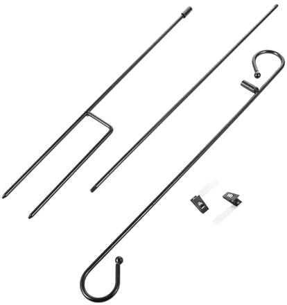 POPETPOP Gartenfahnenmast Gartenfahnenhalter Fahnenmasthalter Fahnenbannerhalter Bannermastständer Bannerhalterung Hofflaggenhalter Gartenflaggenständer Hofflaggenständer