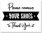 2 x 15cm Remove Your Shoes Vinyl Stickers - No Footwear Please Thank You Organise Sign House Home Entry Way Hallway Door Sticker #82153