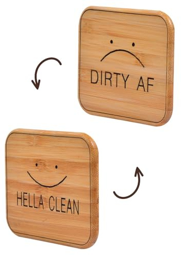 Clean Dirty Magnet For Dishwasher,Round Dirty Dishwasher Magnet | Reversible Dishwasher Clean Dirty Signs, Room Cleaning Tips