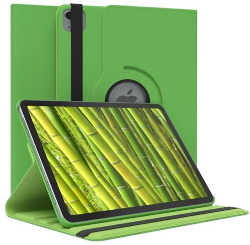 EAZY CASE - Étui pour Tablette iPad Air 11 (2024) Housse de Protection Smart Cover Support Rotatif Pochette Pliante 360° pivotante avec Fonction Stand Cuir synthétique Vert