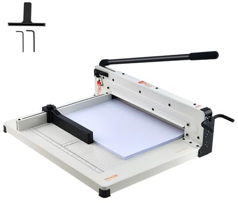 VEVOR Papierschneider manuelle Schneidemaschine (bis A3 Papier, 400 Blatt Kapazität), Papierschneidemaschine Hebelschneider, Guillotine-Schere für Papier höchste Präzision Büro Zuhause Schule