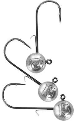 Jigkopf mit Haken für Zander, Hecht und Barsch, Angelhaken, 3 St. | Für Gummifische, Spinnfischen, Robuster Haken, Bleikopf, Raubfischangeln