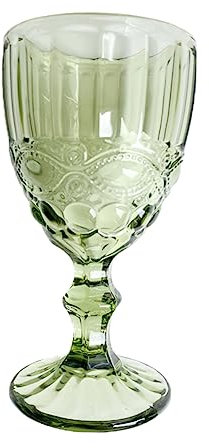 FELTECHELECTR Glas Stielgläser Chic Wein Kelch Hohe Relief Dekorative Glas Tasse Für Hause