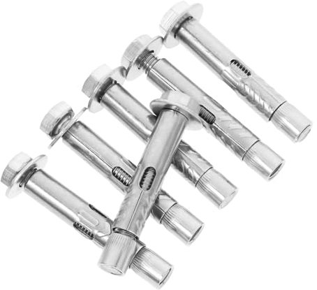 DECOMELODY 6St Dehnschraube Bolzen extern Dübel und Schrauben Festsetzung Maschinenschrauben Nuss mx Expansionsschraube Edelstahlanker Schwerlastanker Befestigungsanker Edelstahl 304 Silver