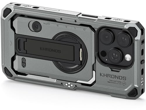 Tilta Khronos Hülle Kompatibel mit iPhone 16 Pro - Space Gray | Mobiles Filmemachzubehör | Telefonkamerakäfig | Phone Video Rig TK-IP16-PFC-SG