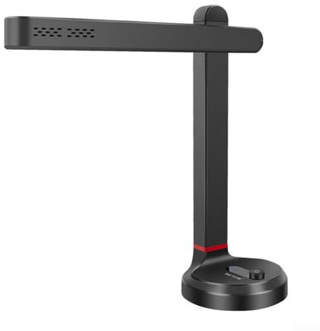 Hasaller Escáner USB Cámara de Documentos Portátil Escáner de Documentos Plegable Escáner de Documentos 13MP Cámara Plana Escáner Ajustable Luces LED Escáner de Libros