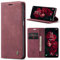 Azororo Coque pour Samsung Galaxy A25 5G Premium Housse Cuir Protection Pochette Rabat Portefeuille Flip Case Porte Magnétique Coque Étui pour Samsung Galaxy A25, Vin Rouge