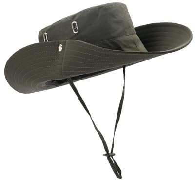 MILAKOO Unisex Eimerhut Outdoor Fischerhut Sonnenhut für Männer und Frauen Wanderhut Schnell Trocknender Wasserdichter Wanderhut mit Aufklappbarer Krempe und Winddichtem Seil