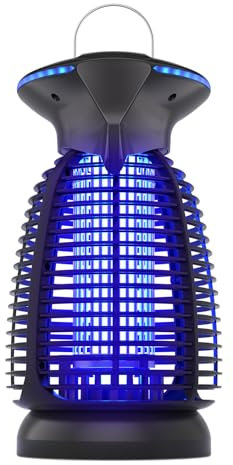 Zapper para Insectos al Aire última intervensión con luz LED – Trampa eléctrica para Mosquitos para Insectos al Aire última intervensión e Interior para la Cocina del hogar, Patio, Patio Trasero