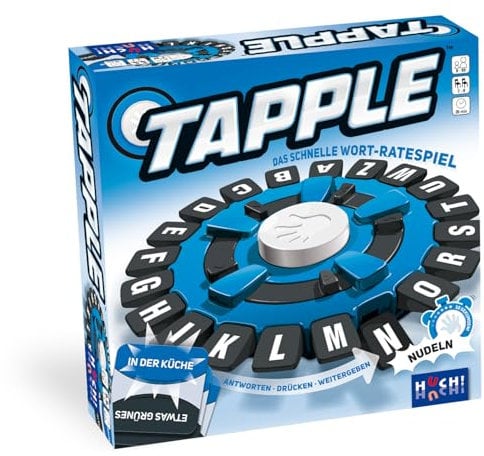 HUCH!, Tapple Spiel Deutsch, Das Original, Stadt-Land-Fluss-Spiel mit Timer, Rasantes Wortspiel für Familie & Partys, Für 2-8 Spieler ab 8 Jahren