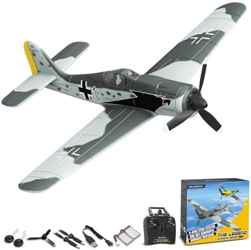 volantexrc RC Plane, 4CH Remote Control Plane FW190 RC Spitfire Fighter, Radio Controlled Aeroplane with Xpilot Stabilization System, One Key Aerobatic for Beginners, Adults (761-17)