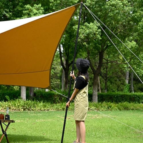 Set of 4 Telescopic Awning Poles 31MM Lightweight Design for Outdoor Support (Black)