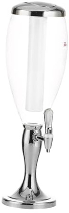 KESOTO Dispensador de Cerveza con Tubo de Enfriamiento, Capacidad de 3 L, Accesorio para, Plata, Individual