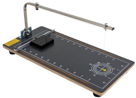 TONFEION Styroporschneider 30W Styroporschneidegerät, Schaum-Schneidemaschine 50-300℃ Einstellbar Temperatur, Heißdrahtschneider Schnitthöhe 20cm, Heißdraht-Schneidegerät Thermosäge 38x78cm