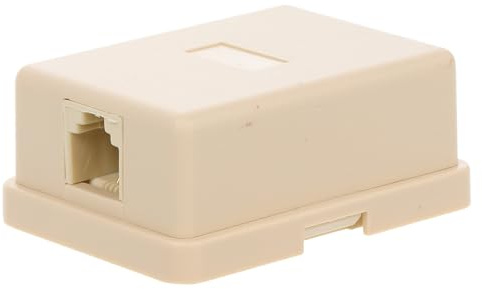 OSALADI 4 Wege Festnetzanschlussdose Telefonanschlussdose aus Ps mit Einfacher Installation und Beigem Design für Büro und Zuhause