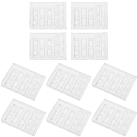 NIYANGLE 10 Pièces Moules en Silicone pour Ongles Flexibles et Solide pour Manucure, pour Projets Nail Art et Salons Professionnels, Kit de Moules à Manucure 3d