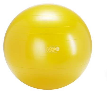 GYMNIC Plus Fit-Ball Palla Ø 75 cm gialla per fisioterapia, fitness e riabilitazione, ideale per esercizi posturali, seduta dinamica e allenamento funzionale, per uso domestico e professionale