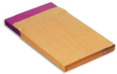 GPV - Boite de 250 Sac à soufflet - Format C4 (229x324x30 mm), fenêtre de 100x50 mm, qualité papier kraft : 120 g/m2 - Certifié PEFC