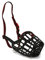 Ancol Dog Muzzle Gentle Strong Secure Basket Style for Aggressive Pets - Durable Plastic Biting Control Black/Red - 32cm L x 10.5cm W - Size 9