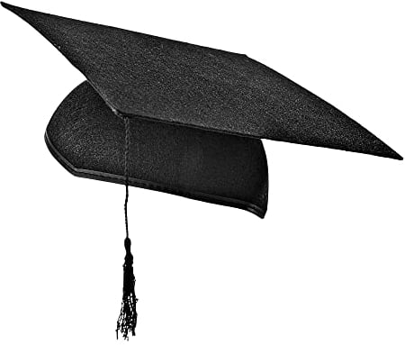W WIDMANN MILANO Party Fashion 1666L - Doktorhut, aus Filz, Schwarz, Akademiker, Absolvent, Promotion, Hut, Kostüm, Accessoire, Karneval, Mottoparty