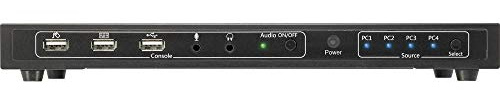SpeaKa Professional 4 Port KVM-Umschalter HDMI USB 1920 x 1080 Pixel, 3840 x 2160 Pixel