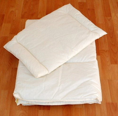 Amigos Zudecke 100x135 cm und Kissen 40x60 cm für Kinderbett, gesteppt, atmunktsaktiv, für Allergiker geeignet