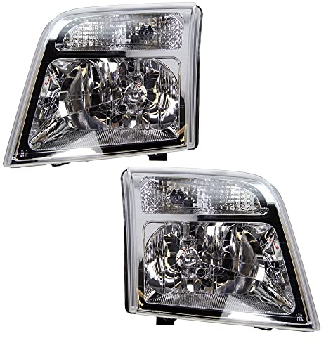 BESTPRICE 2x Hauptscheinwerfer vorne links + rechts Frontscheinwerfer, Kompatibel mit FORD TOURNEO CONNECT, TRANSIT CONNECT (P65_, P70_, P80_)