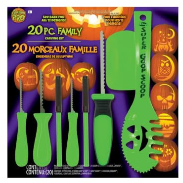 Horror-Shop 20-TLG. Kürbis Schnitz Set