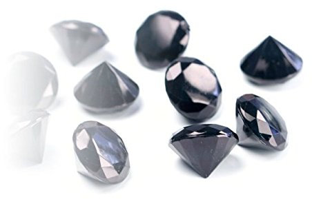 eventkauf 10 Kristalle Diamanten Streuteile Dekosteine 20mm (Schwarz)