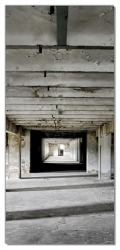Türtapete Türposter Alte Industriehalle - einsame Lagerhalle Einer Brauerei - Größe 93 x 205 cm - Türaufkleber mit Kleister