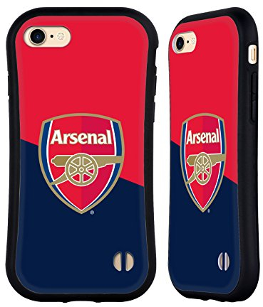 Head Case Designs Offizielle Arsenal FC Logo Blau Und Rot Wappen 2 Hybride Handyhülle Hülle Huelle kompatibel mit Apple iPhone 7/8 / SE 2020 & 2022