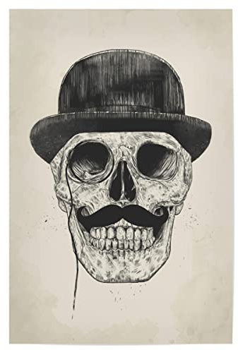 artboxONE Poster 60x40 cm Schwarzweiß Gentlemen Never die - Bild Gentlemen Gentlemen hat