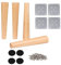 RDEXP 11.8inch Pieds de Meubles Bois Conique Avec 4 Pièces de Fer de Montage pour Canapé Meuble TV Table Basse Lit Pied et Ainsi de Suite Pack of 4