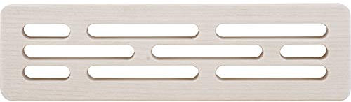 Lüftungsgitter Holz - versetzte Lochung Länge 800 mm, Breite 80 mm, Eiche roh