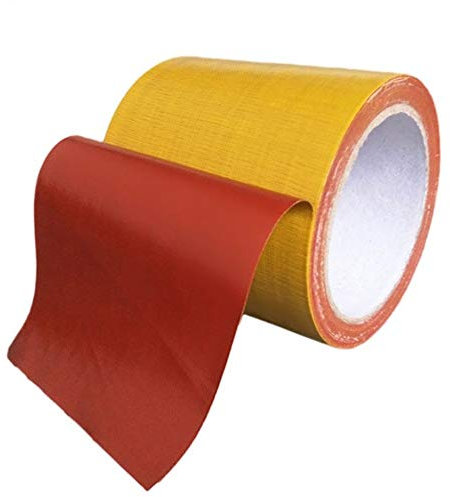 WYY HPLL Tarpaulin Waterproof Strong Adhesive Duct Tape - Thicken PVC Leak Seal & Repair Self Adhesive Tape,10 cm × 10 m 7 Colors Tarpaulin waterproof (Color : Yellow)