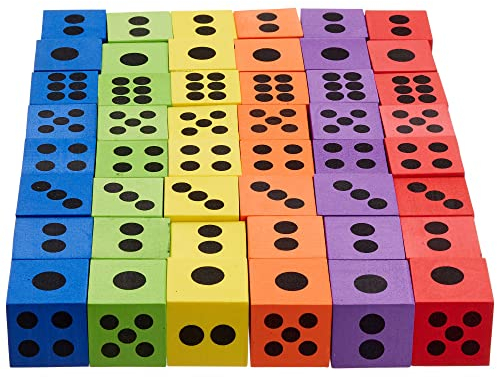 The Twiddlers 48 Dadi di Schiuma, 4cm - Giocattoli Regalo Educativo per Bambini