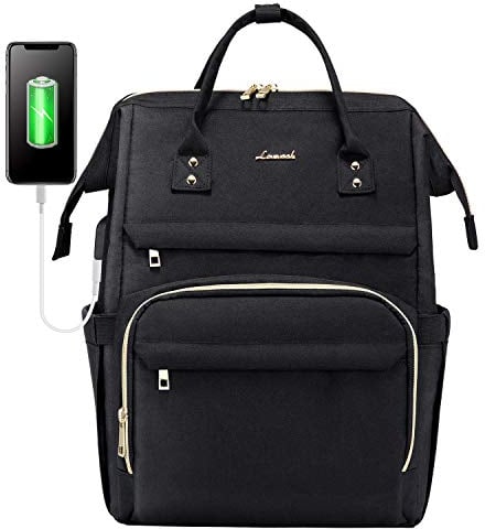 LOVEVOOK Rucksack Damen, Wasserdicht Laptop rucksack 15,6 Zoll Groß Backpack Schulrucksack Tasche Mädchen Teenager Ladeanschluss, Rucksäcke Daypacks für Schule Arbeit Uni Business Büro