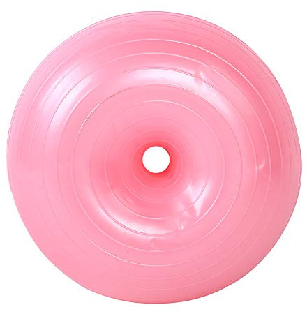 Garosa 50cm Yoga Ball PVC Pink Donut Form Verdicken Fitness Stabilität Balance Anti-Explosion Aufblasbare Sitzübung Yoga Ball für zu Hause oder im Büro