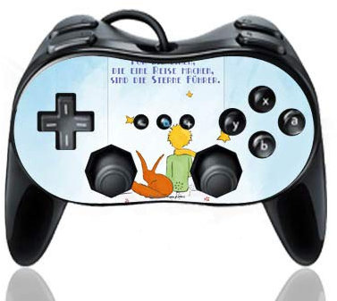 Skin kompatibel mit Nintendo Wii Classic Controller Pro Folie Sticker Der Kleine Prinz Kinderbuch Offizielles Lizenzprodukt